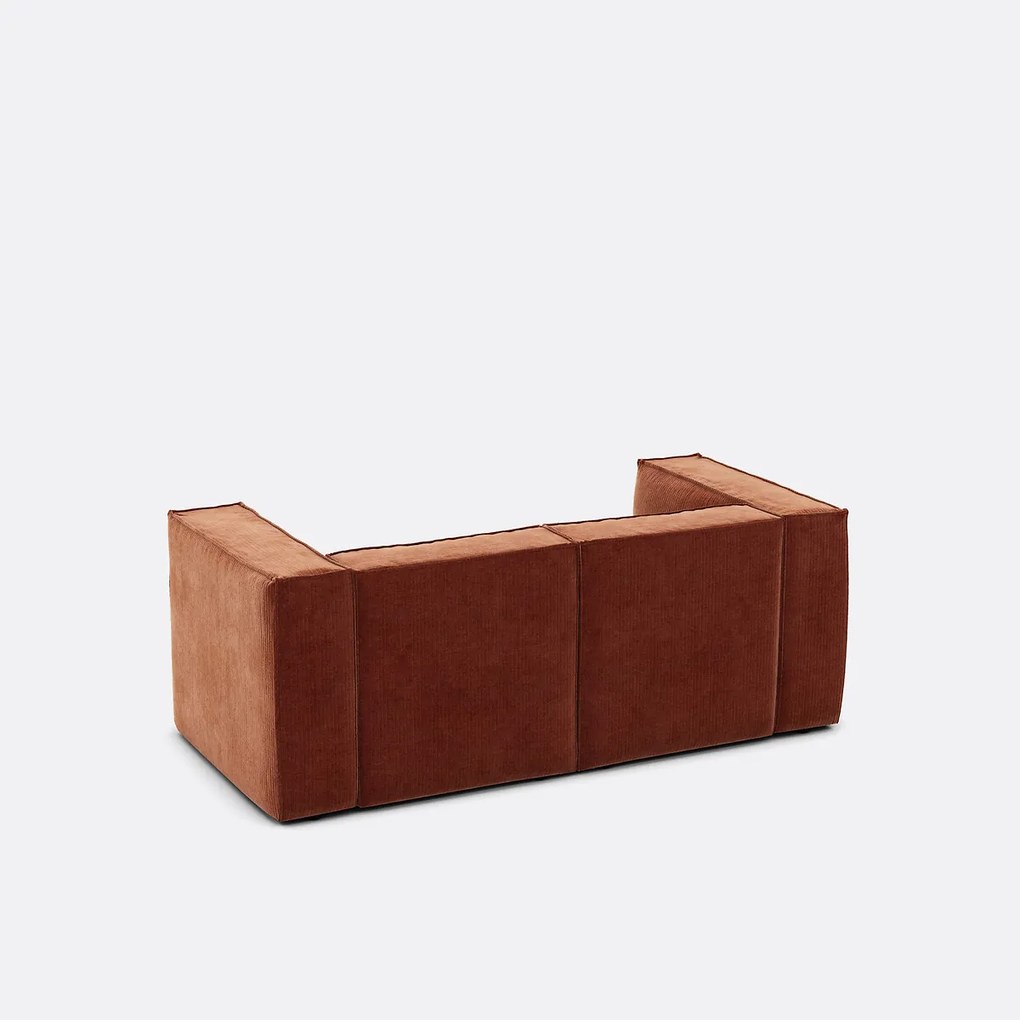 Modulaire bank, 2-zit, in vintage ribfluweel, Seven