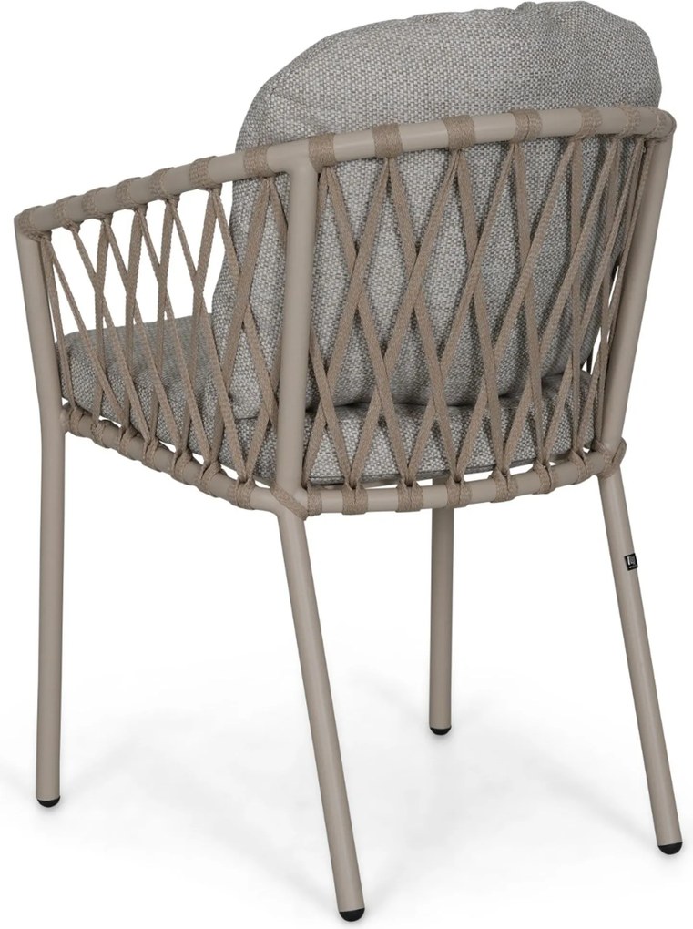 Tuinset Ronde Tuintafel 6 personen 150 cm Rope Zand/Beige Lifestyle Garden Furniture Morano/Arancia