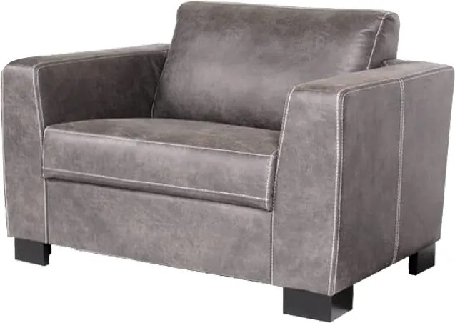 Fauteuil - Polka - leer Colorado grijs 02