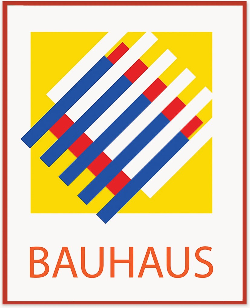 Ingelijste digitale print Bauhaus Grill