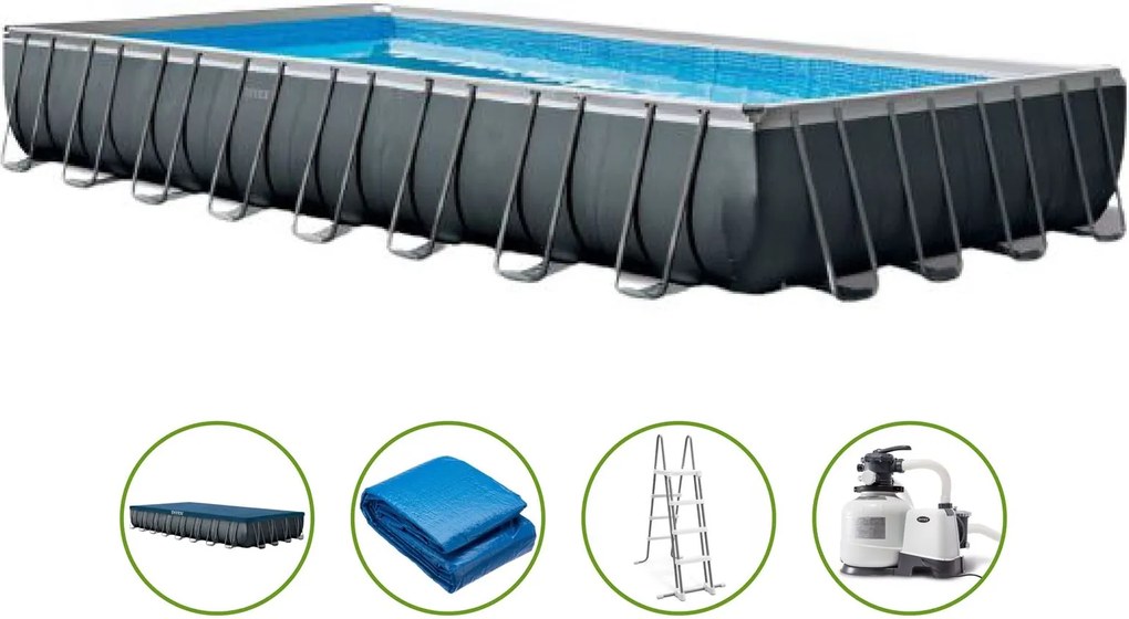 Intex Ultra XTR Frame Set opbouwzwembad - rechthoekig - L975 x B488 x H132 cm