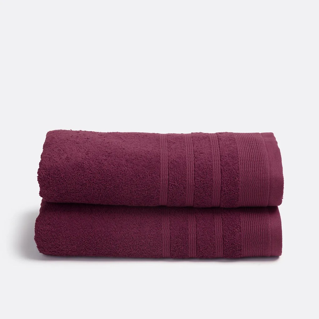 Set van 2 handdoeken in badstof 600 g/m2, Zavara