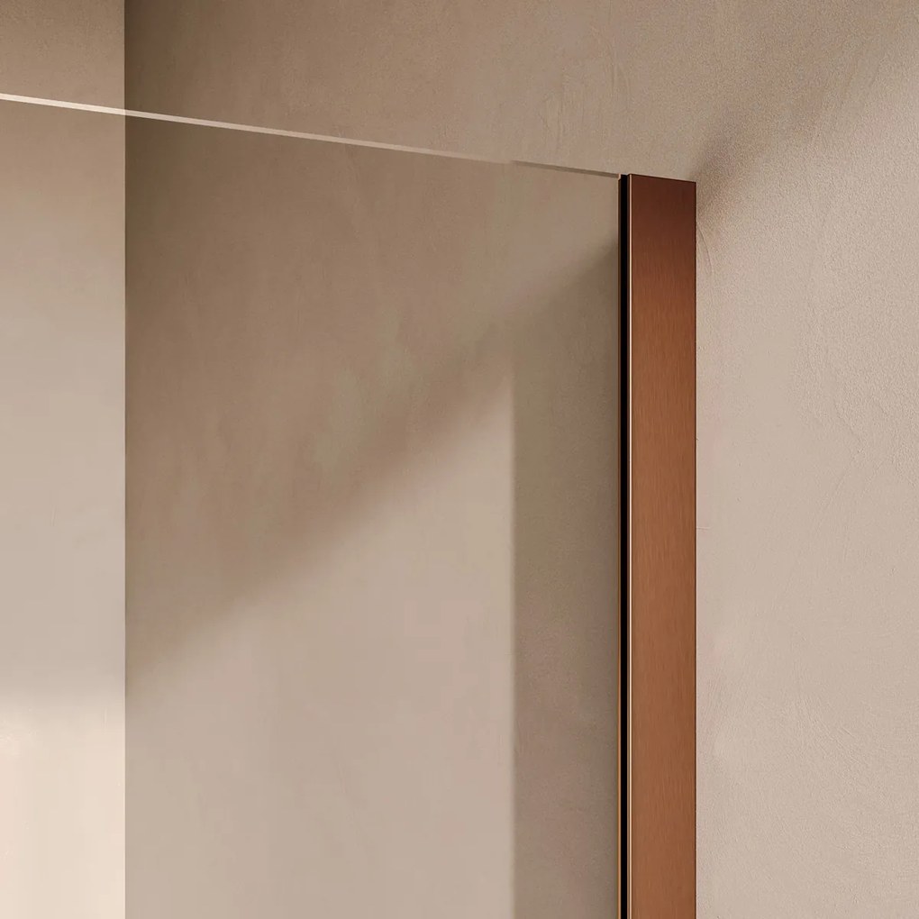 Brauer Oblivion inloopdouche helder glas 100cm koper geborsteld PVD