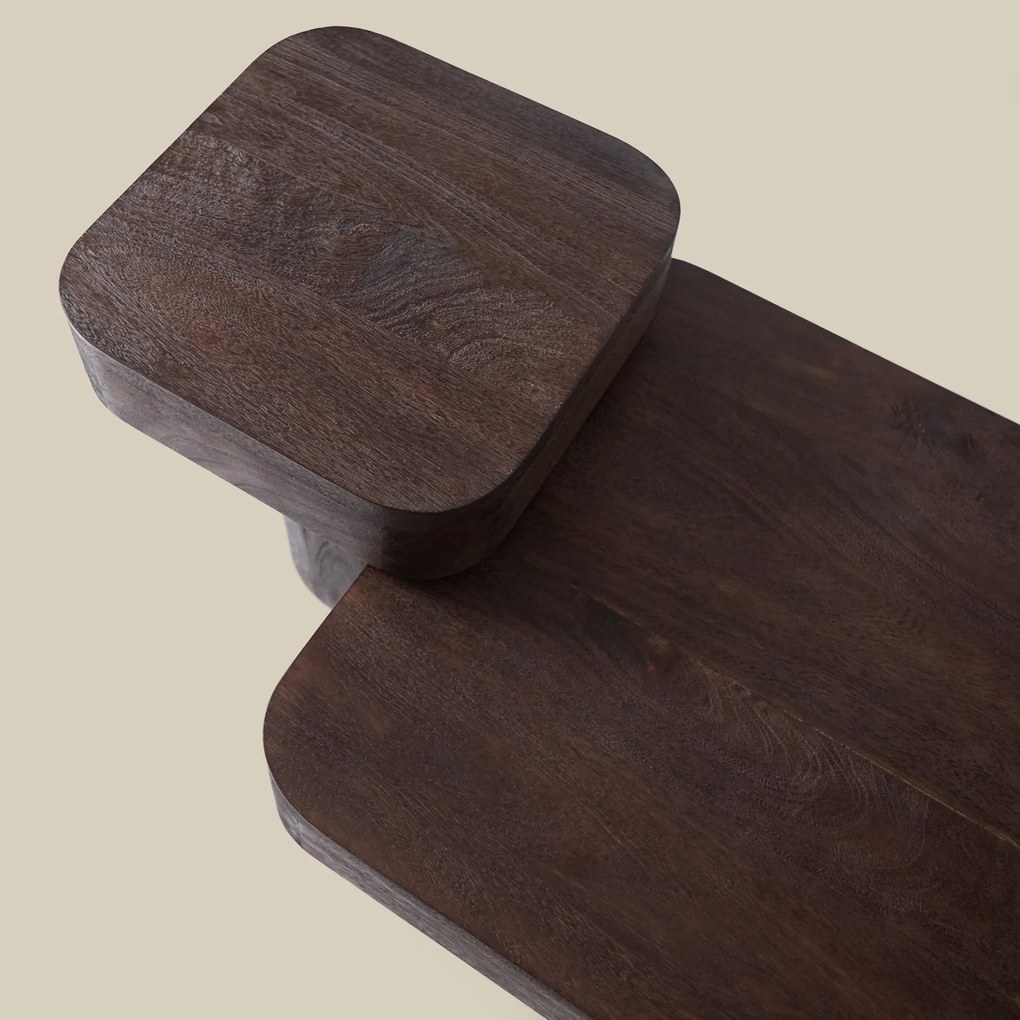 Vierkante Salontafel Van Donker Hout - 60 X 60cm.