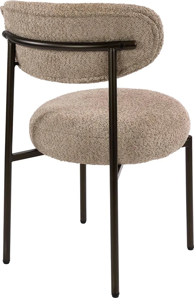 Beige Eetkamerstoel Met Ronde Zitting