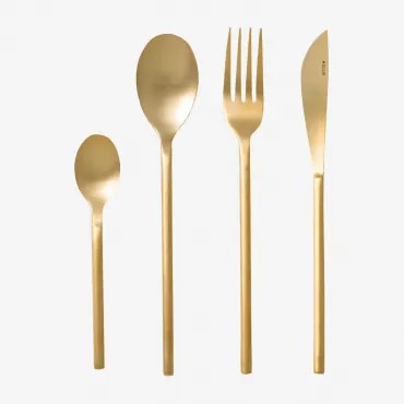 16-delige Bestekset Van Staal Dana Goud - Sklum