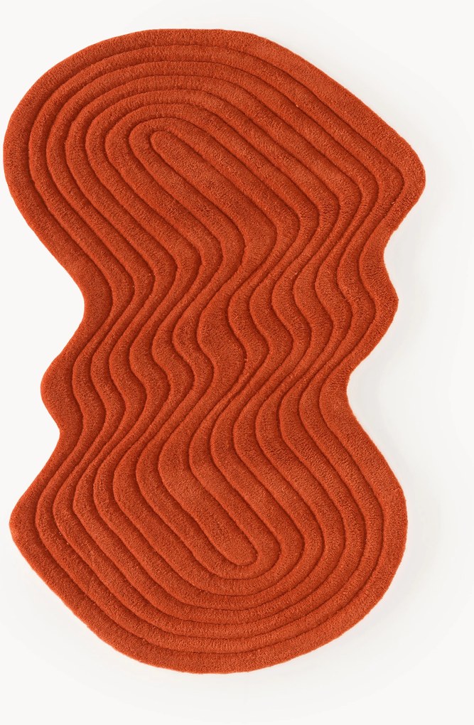 Handgetuft wollen vloerkleed Aliza in organische vorm