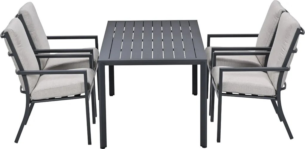 Garden Impressions Senja tuinset 5-delig sandstone - Kasper tuintafel 160x90 cm