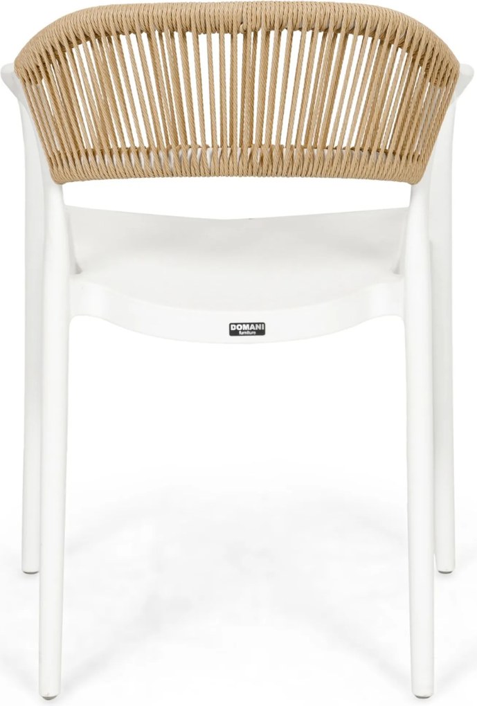 Tuinset 6 personen 220 cm Kunststof Wit Domani Furniture Toscano/Tavano