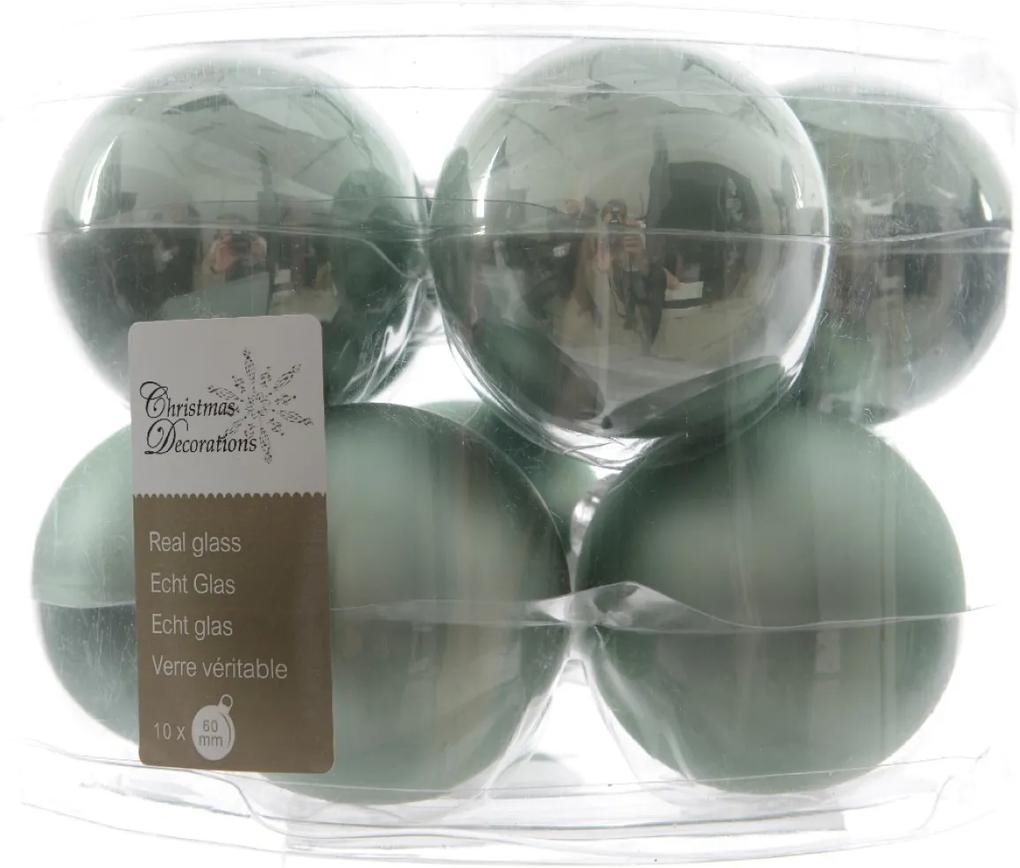 Kerstbal glas emaille-mat/60mm/eucalyptus