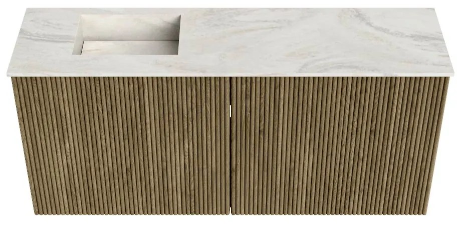 Mondiaz Joya DLux 90cm toiletmeubel dusk met wastafel faye links 1 kraangat ostra