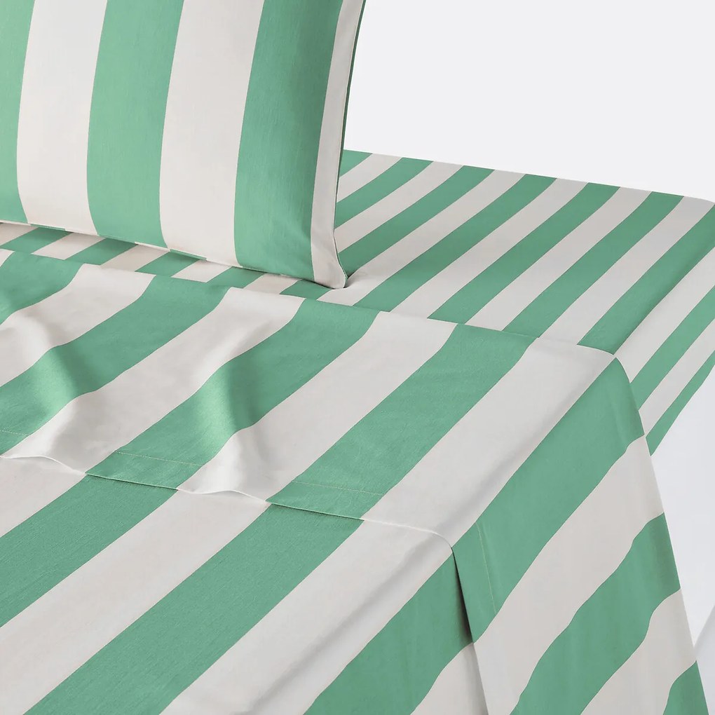 Plat laken in katoen, Hendaye groen