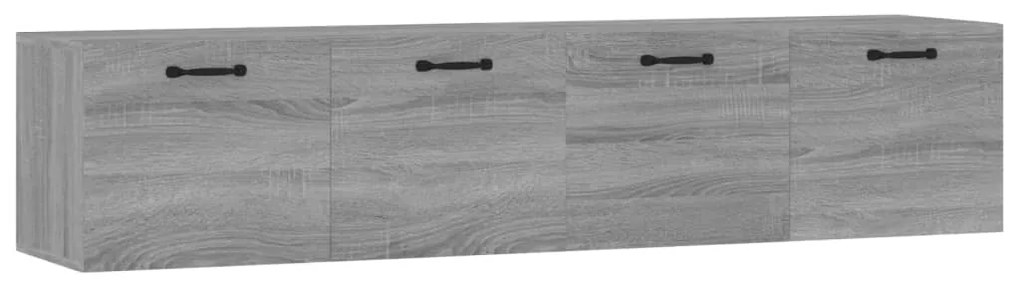 vidaXL Wandkasten 2 st 60x36,5x35cm bewerkt hout grijs sonoma