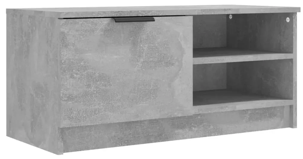 vidaXL Tv-meubel 80x35x36,5 cm bewerkt hout betongrijs