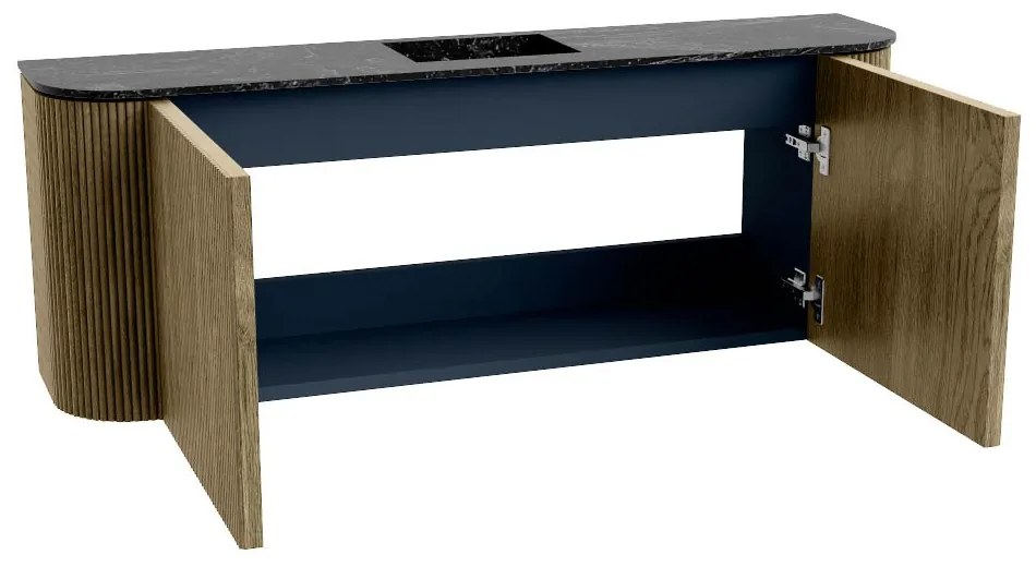 Mondiaz Joya DLux 115cm toiletmeubel ronding links/rechts dusk met wastafel faye midden 1 kraangat lava