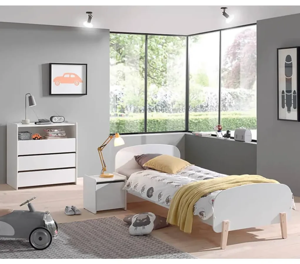 Vipack Nachtkastje Kiddy met deur hout wit