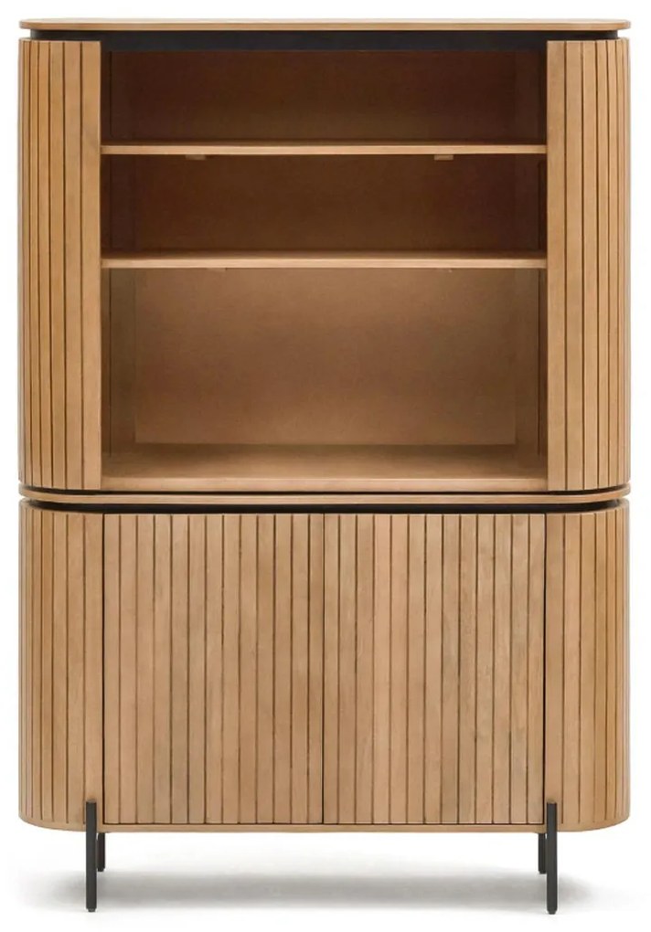Kave Home Licia Half Open Buffetkast Met Latjes - 120x45x170cm.