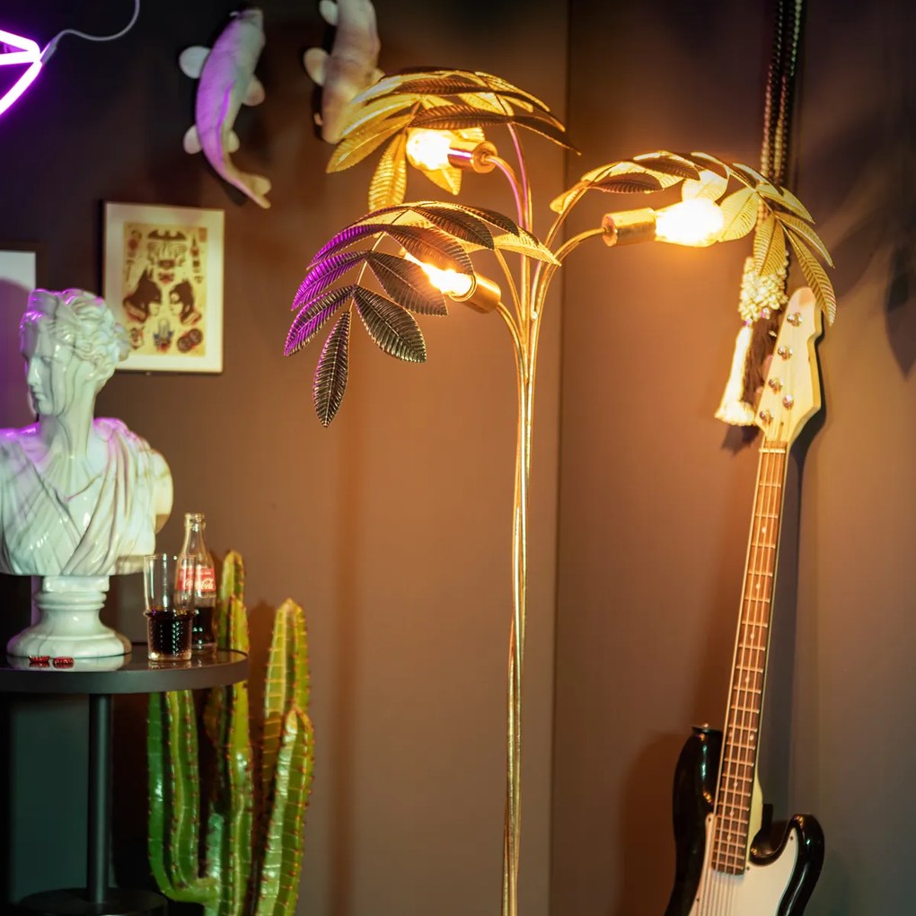 By-Boo Unbeleafable Palmboom Lamp Goud