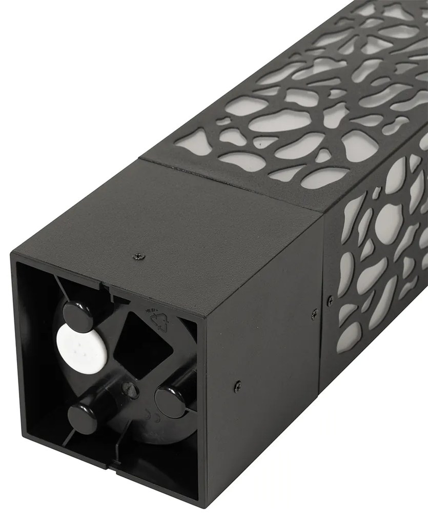 Modern buiten paaltje zwart 40 cm IP44 - Nicole