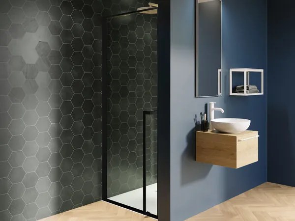 Riho Lucid GD101 douchedeur 90x200cm matzwart