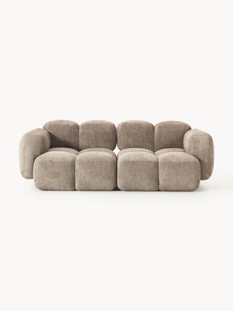 Modulaire bank Tayla (2-zits) van teddy-bouclé