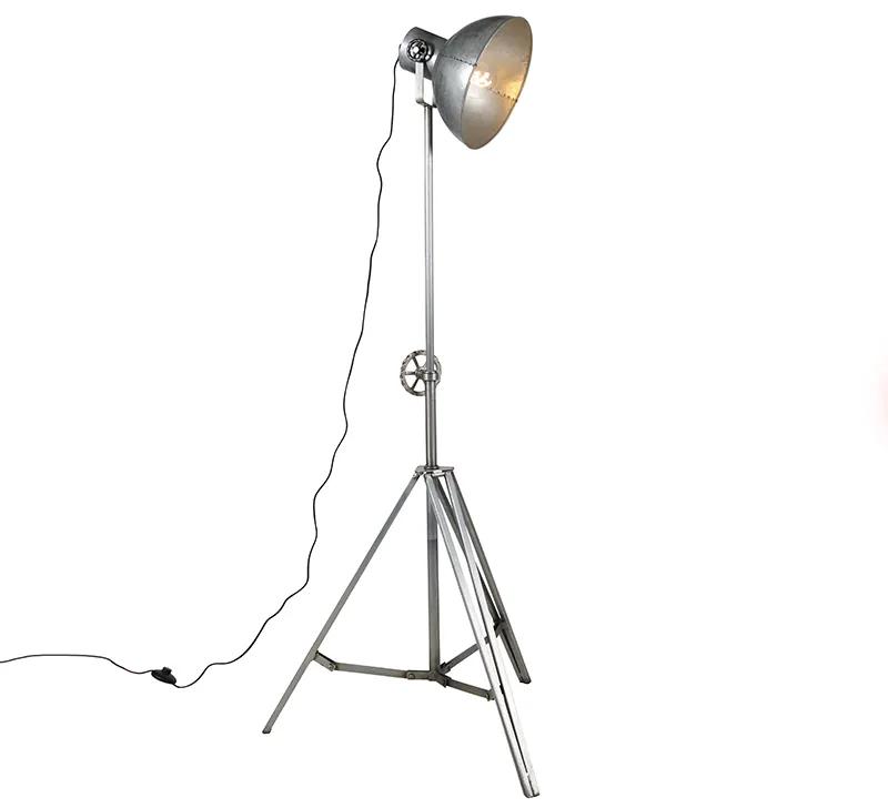 Industriële vloerlamp driepoot grijs - Samia Sabo Industriele / Industrie / Industrial E27 Binnenverlichting Lamp