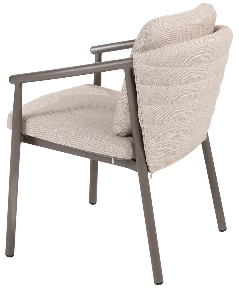 Taste by 4 Seasons Barolo tuinset terre met Sarah tafel 120 cm Tuinstoel bruin weerbestendig