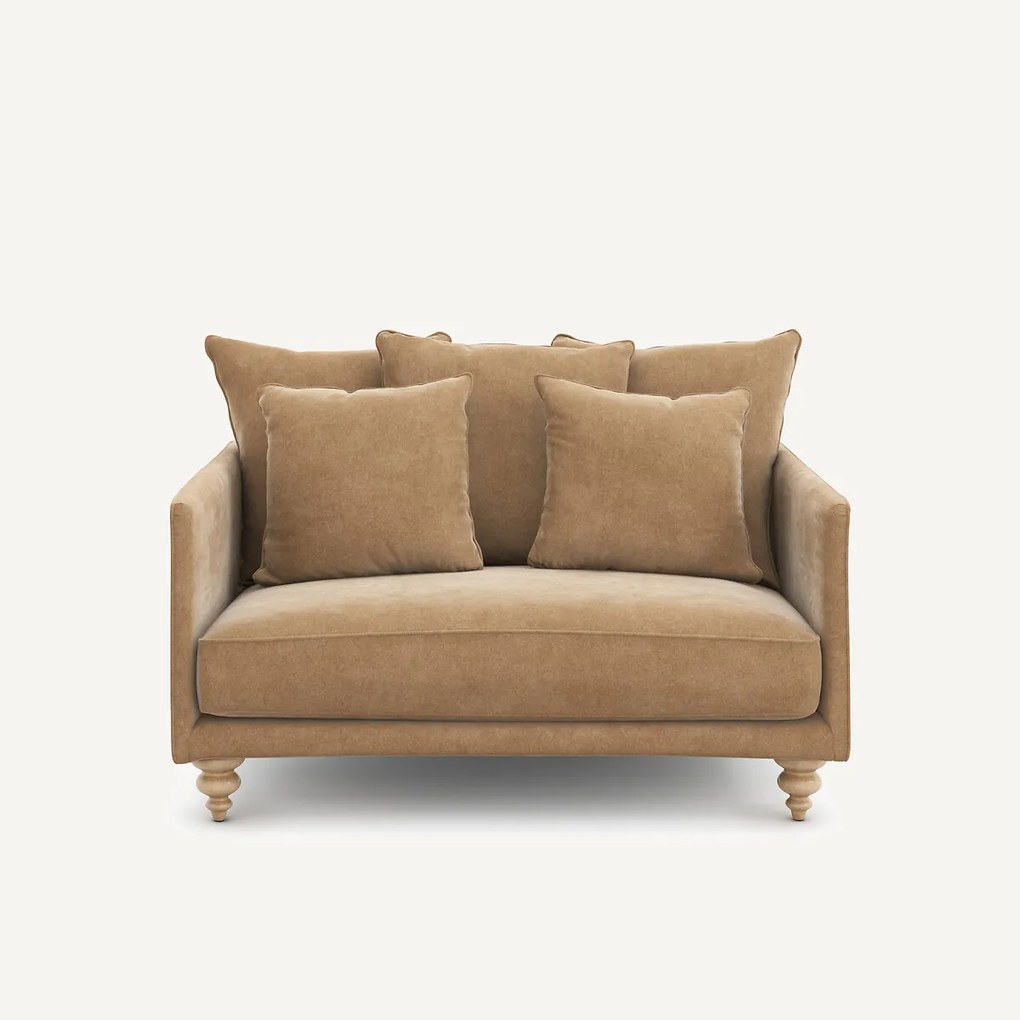 2-zits stonewashed fluwelen bank, Lazare