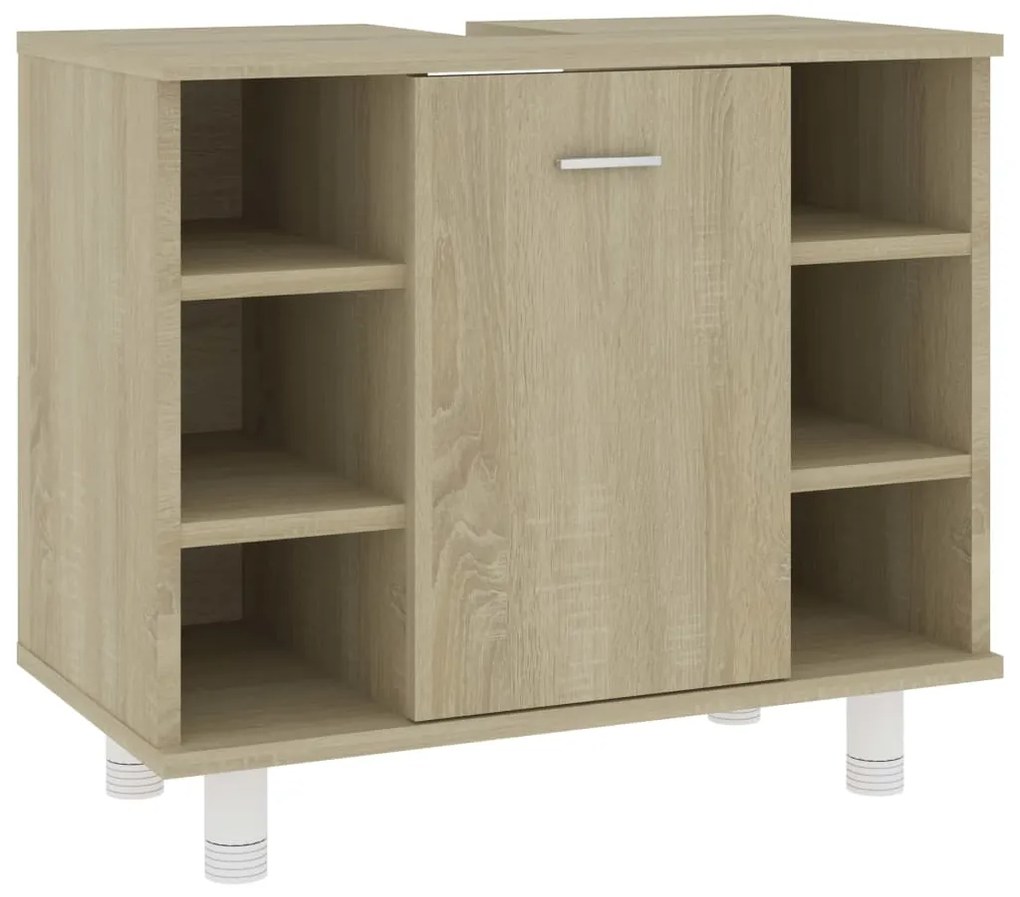 vidaXL Badkamerkast 60x32x53,5 cm spaanplaat sonoma eikenkleurig