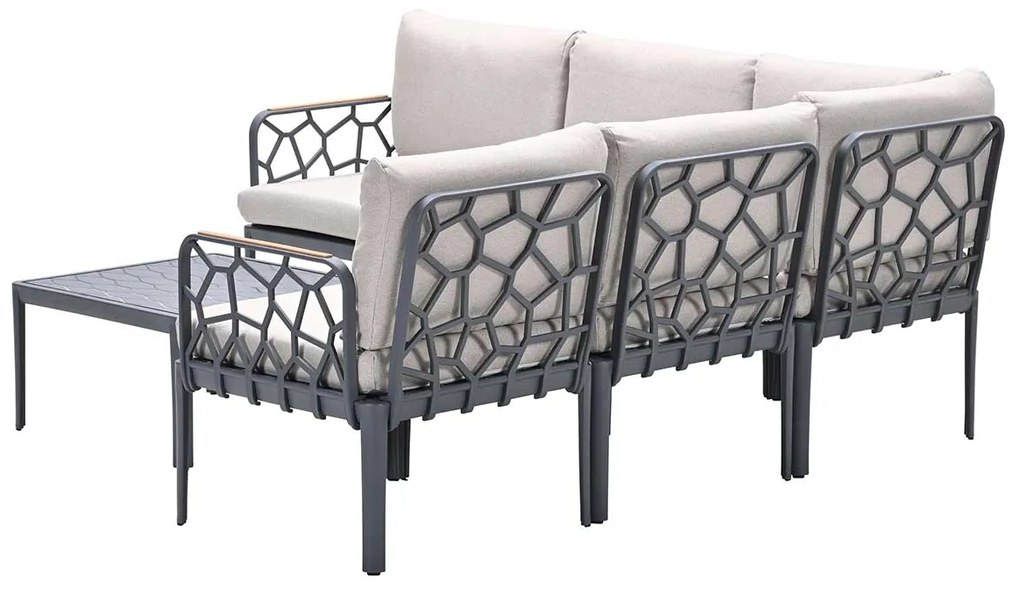 Garden Impressions Hareno loungeset 6-delig - antraciet