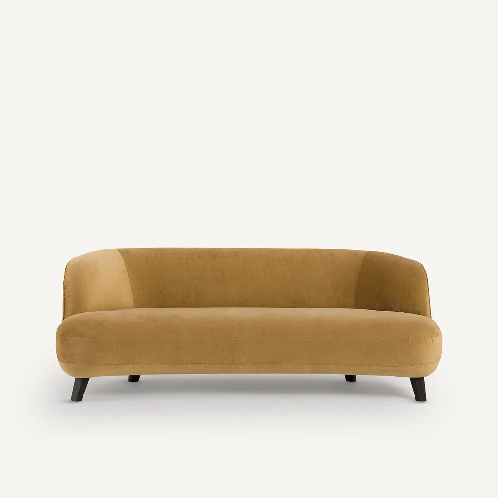 3-zitsbank in linnen fluweel, Rosebury, ontwerp door Emmanuel Gallina