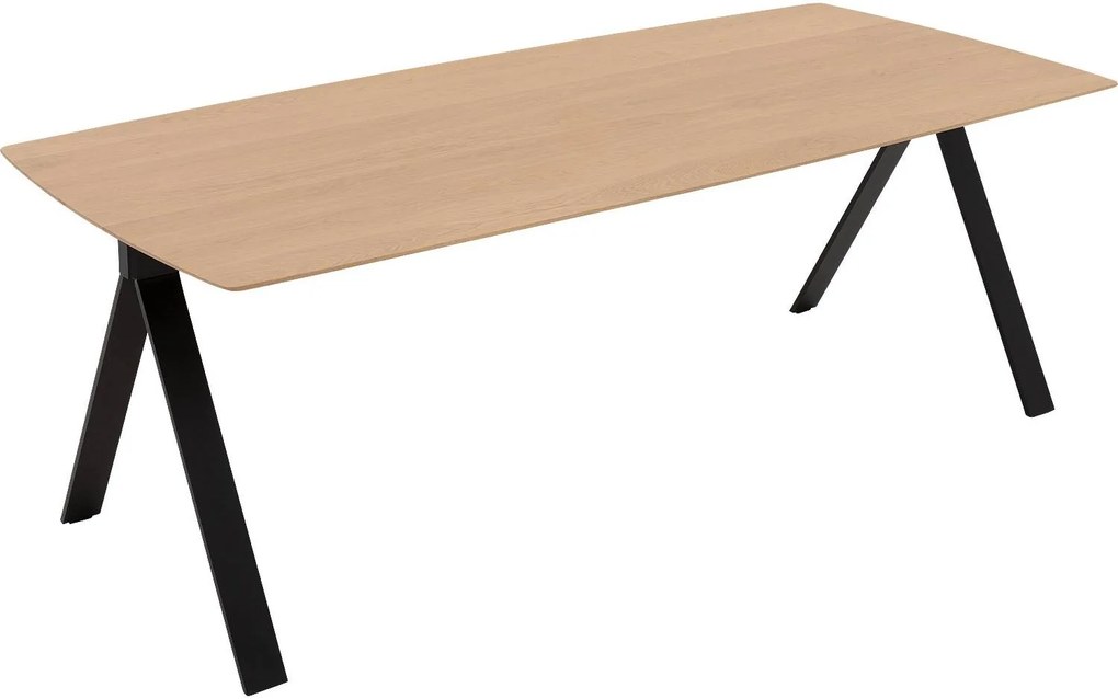 Goossens Excellent Eettafel Uniek, Semi rechthoekig 220 x 100 cm