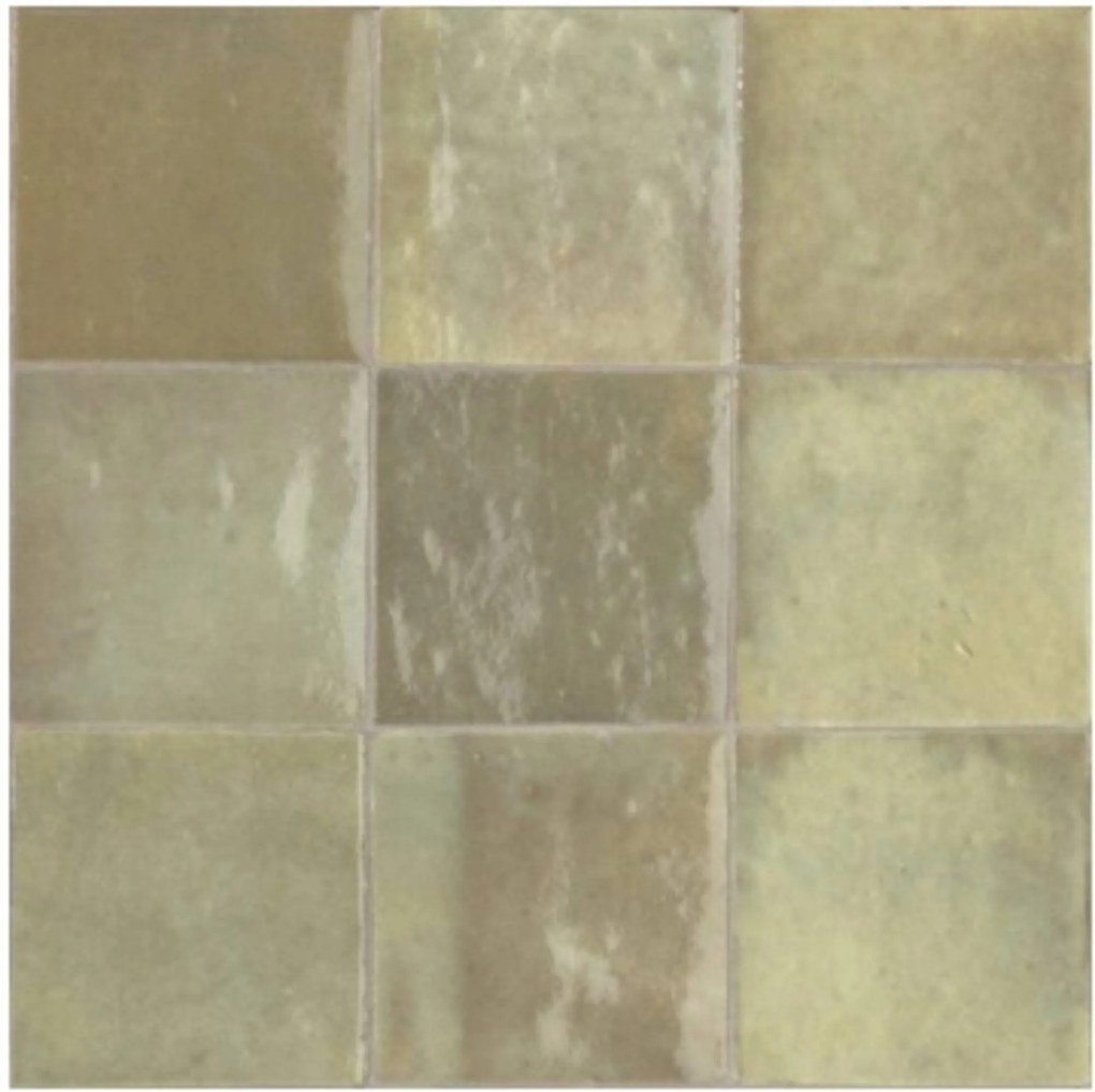 Wandtegel beige Marazzi Zellige 10x10cm salvia glans