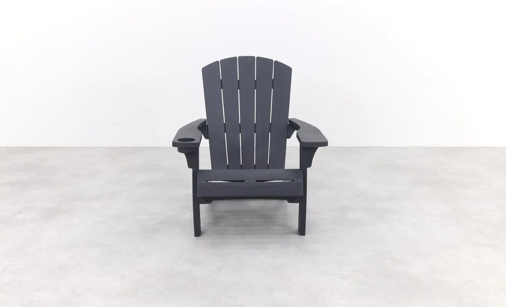 Keter Alpine Adirondack Loungestoel met Bekerhouder - Antraciet