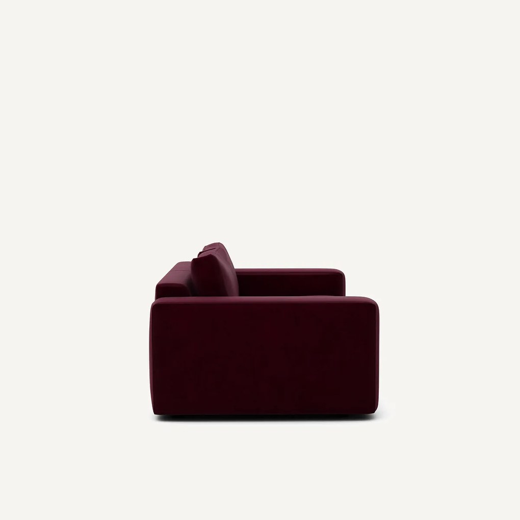 Compacte bank 3-zit in fluweel, Skander