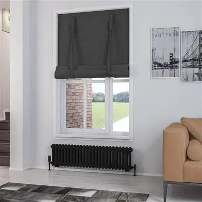 Eastbrook Rivassa 2 koloms radiator 115x30cm staal 889W zwart mat