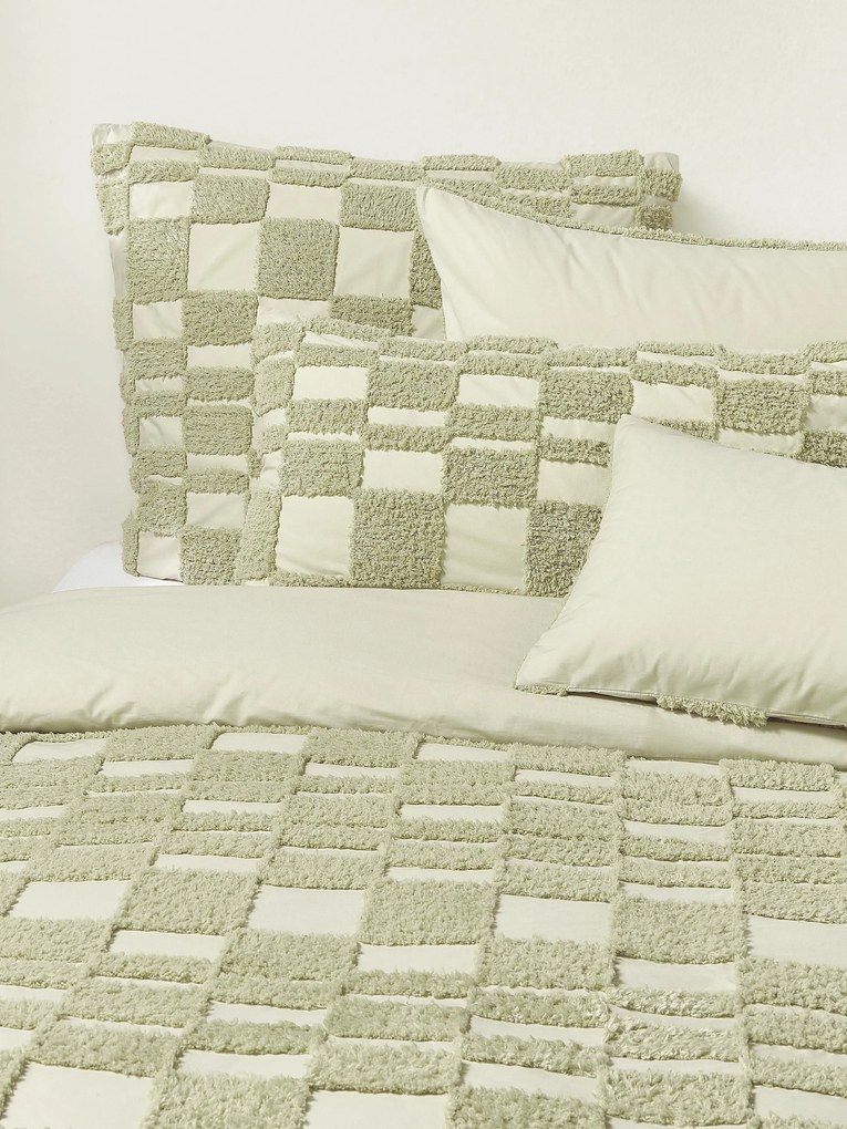 Perkal katoenen dekbedovertrek Scout met getufte decoratie