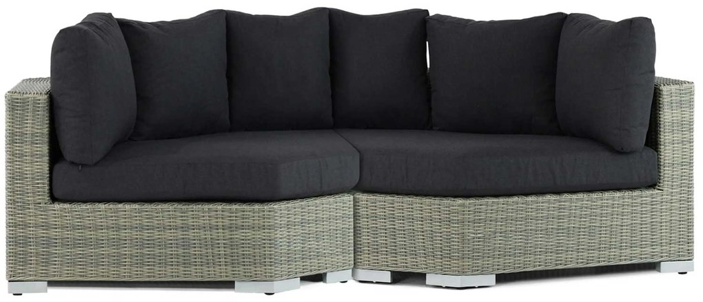 Garden Collections Toronto Loveseat Wicker Grijs 2-delig