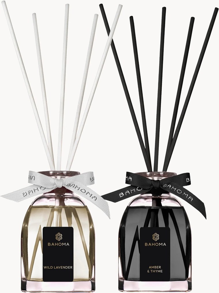 Achthoekige diffuser in een geschenkdoos (wilde lavendel, amber & tijm), 2-delig