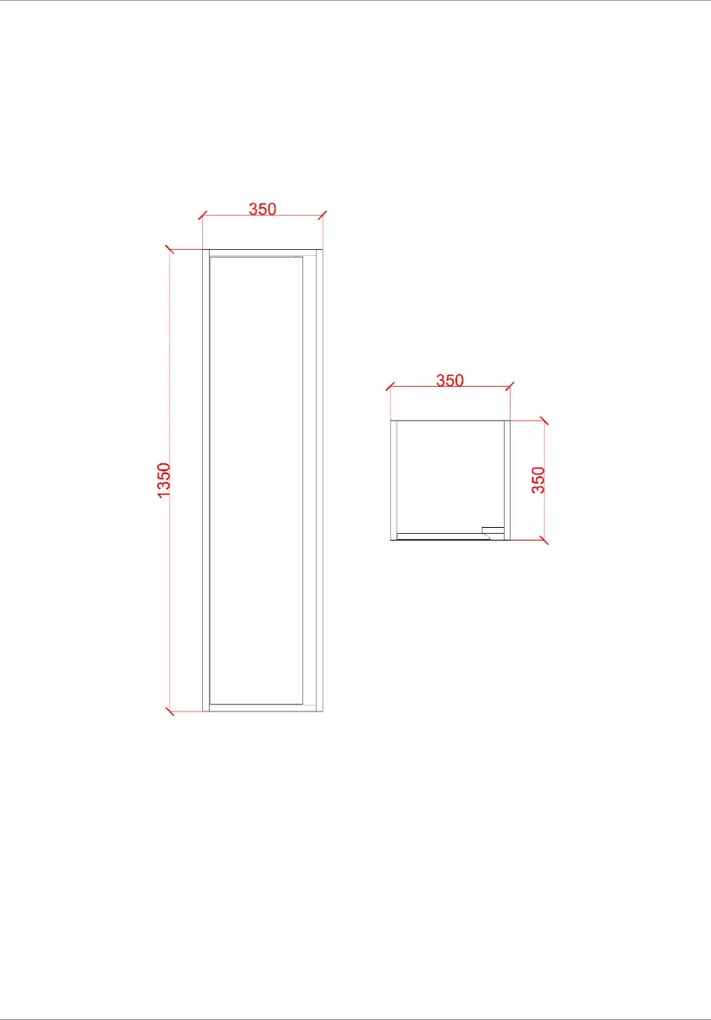 SaniGoods Sally Kolomkast 135cm licht eiken