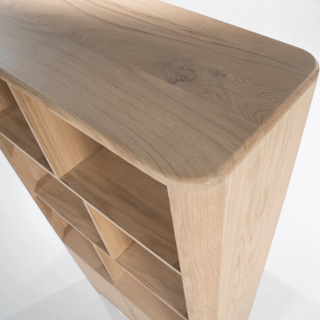 Vakkenkast Licht Eiken Hout - 90x40x180cm.