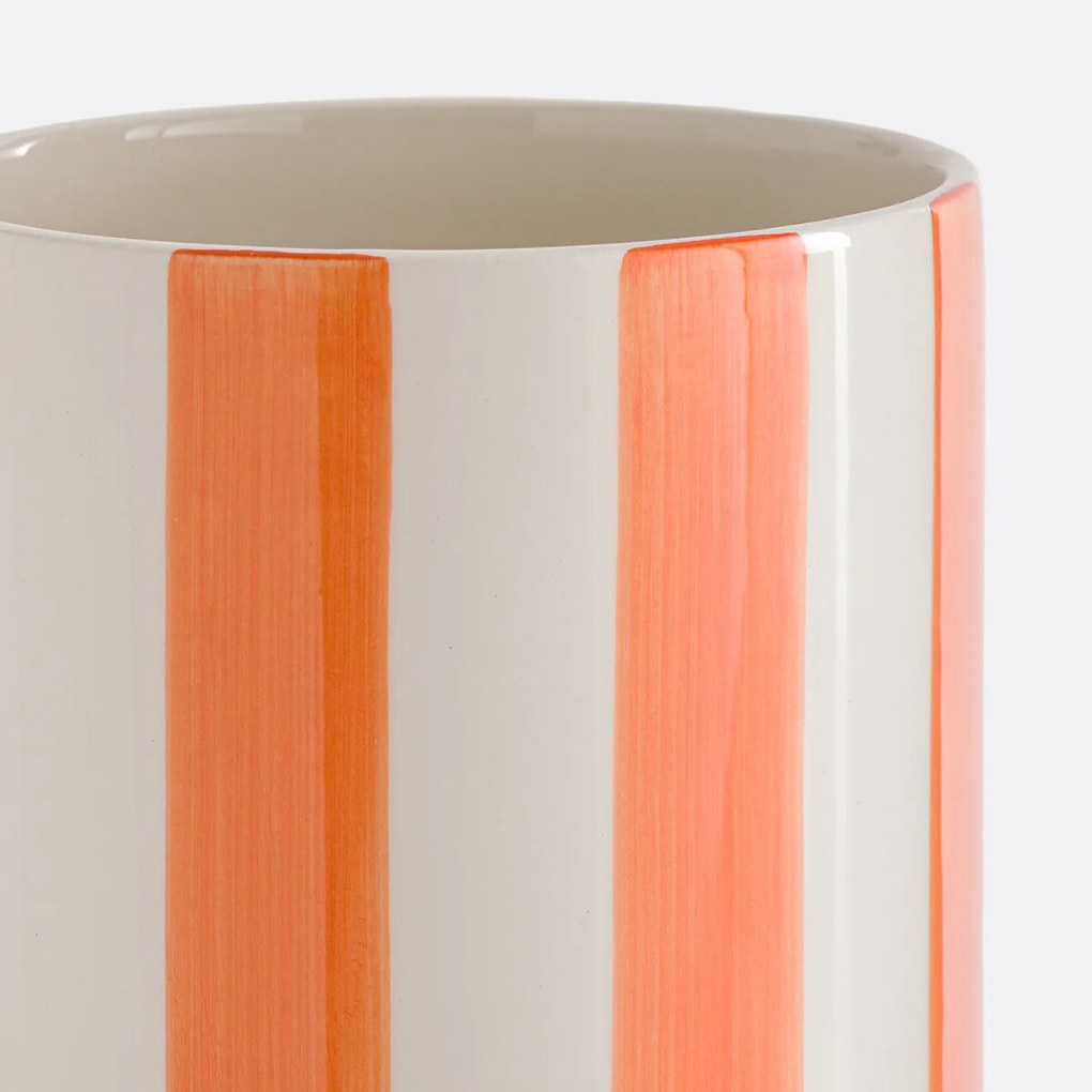 Gestreepte vaas van keramiek, H25 cm, Jaoma