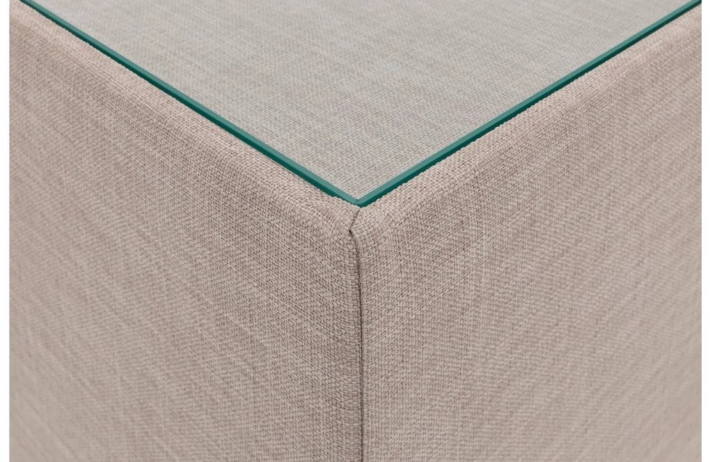 Goossens Hocker Briljant Hotel, Hocker met inleg glasblad