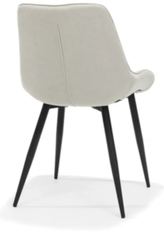 Eetkamerstoel - Loena - stof Teddy Wit