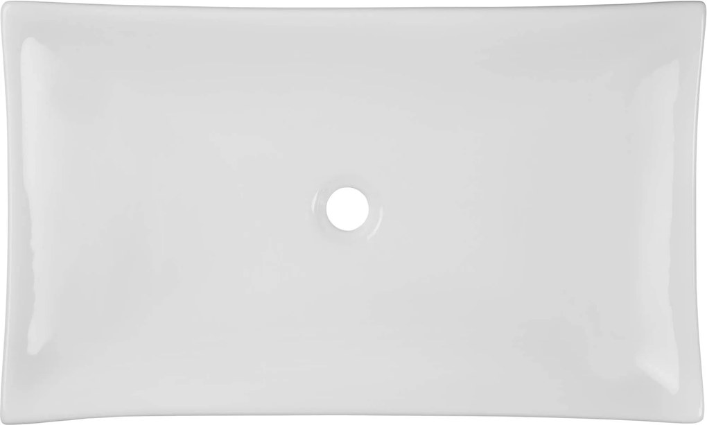 Saqu Impact rechthoekige waskom 65,5x39,5x13,5cm keramiek wit