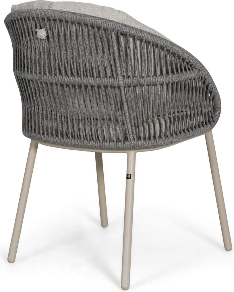 Tuinset Ronde Tuintafel 6 personen 158 cm Rope Zand/Beige  Santika Furniture Santika
