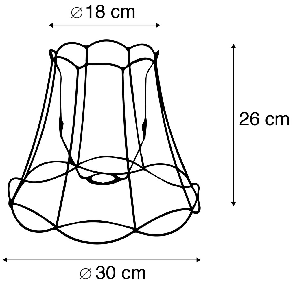 Metalen lampenkap zwart 30/26 - Granny Frame