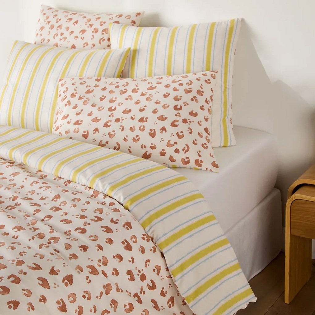 Dekbedovertrek in katoen, luipaardprint, JAVAD