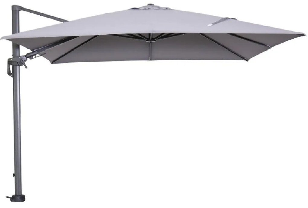 Garden Impressions Hawaii zweefparasol 300x300 cm - frame carbon black - doek licht grijs