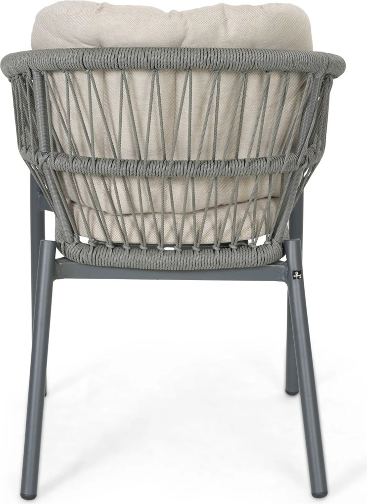 Tuinset 6 personen 150 cm Rope Grijs De Laan Projects